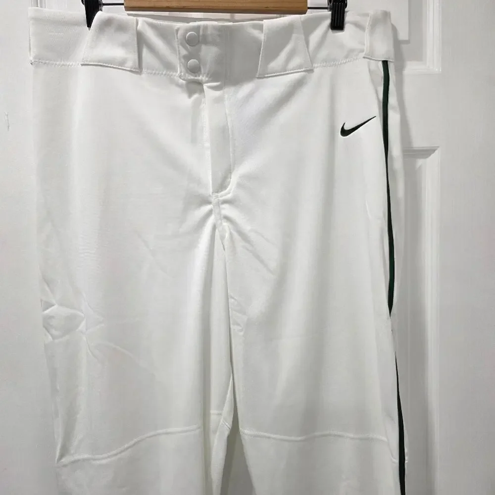 NWT Nike Vapor Select Piped Baseball Pants Mens XL White Green BQ9021-111